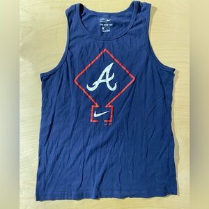 Nike Navy Tank Top with Red Graphic Medium (EX)